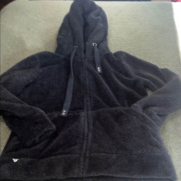 White Mark Black Teddy Jacket - Picture 1 of 4